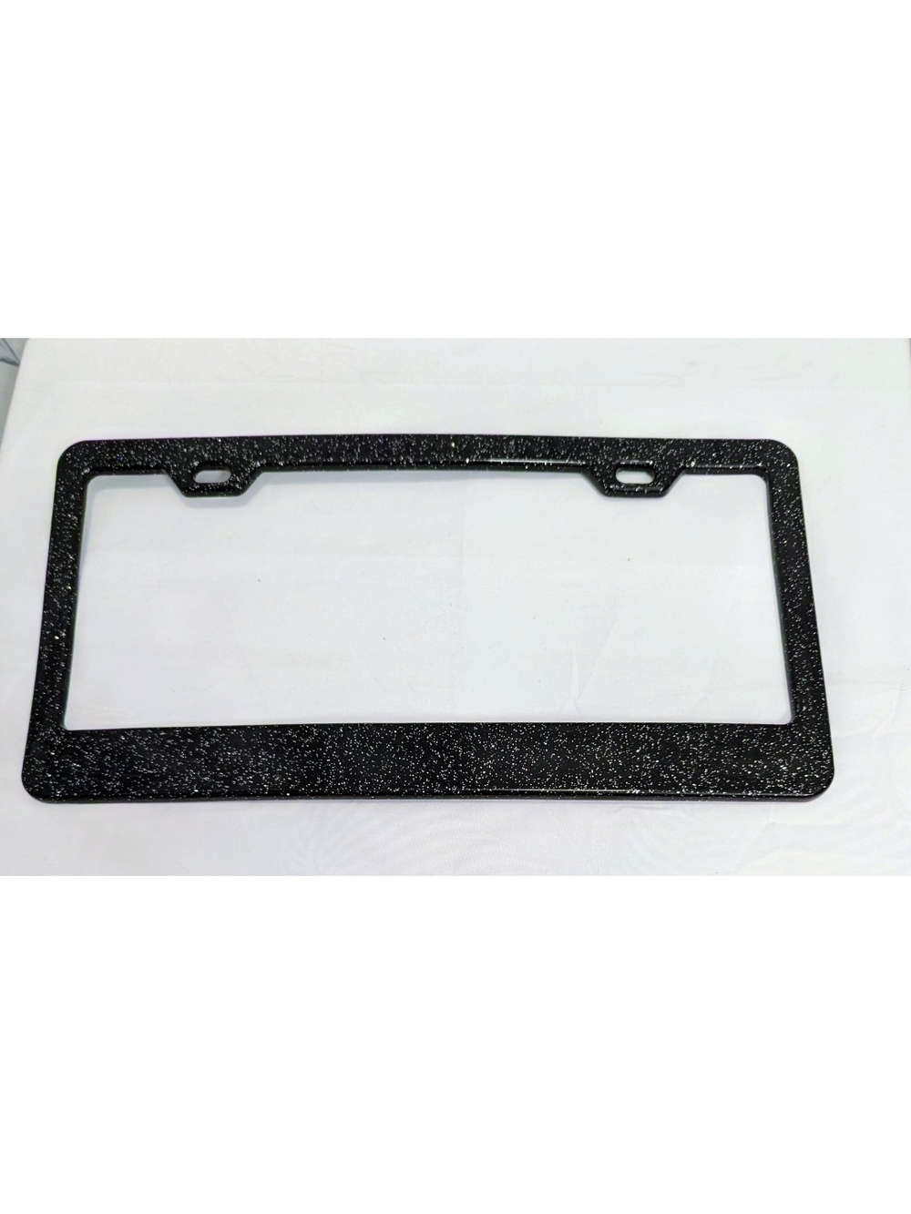 Black Glitter Resin License Plate Frame